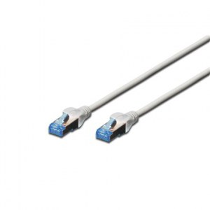 Digitus | Patch cord | CAT 5e F-UTP | PVC AWG 26/7 | 1 m | Grey | Modular RJ45 (8/8) plug